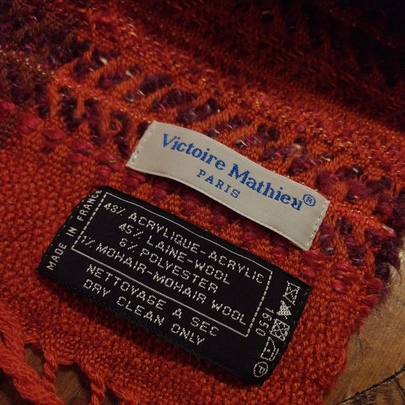 Vintage Victoire Mathieu Wool Scarf - Picture 2 of 5